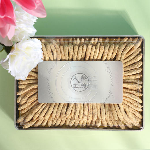 康美西洋参250g/盒 可切片 加拿大进口西洋参片 花旗参含片 礼盒 1.5g节原枝 商品图2