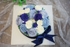 女士款  蓝白色系  玫瑰花堆  韩式裱花 商品缩略图0