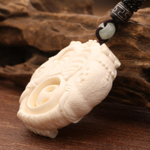 千源印象吉祥如意猛犸象牙把件货号123077
