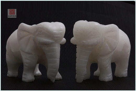 吉祥天地    汉白玉大象 摆件 商品图1