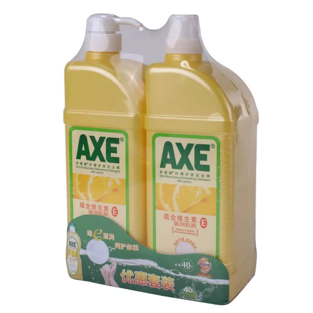 斧头柠檬芦荟洗洁精优惠装1.3kg*2