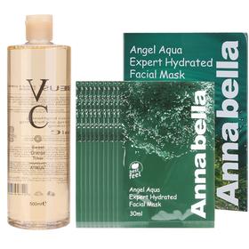 〖 组合装〗香港直邮 泰国ATREUS VC爽肤水 500ml+泰国海藻面膜1盒10片