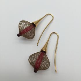 北京仓｜Vlum-Volubiles Grenat-石榴红 耳环［法国设计师］