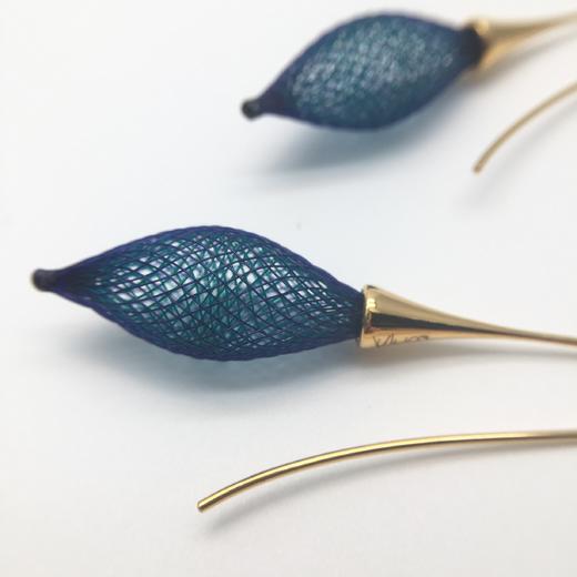 北京仓｜Vlum-Epineuses-Paon 孔雀蓝 耳环［法国设计师］ 商品图1