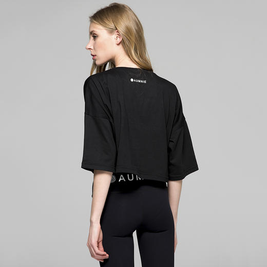 BL OS CROPPED TEE||WHITE-C1||W||宽松露脐方形LOGO T恤 商品图4