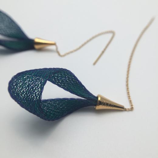 北京仓｜Vlum-Petale-Paon 孔雀蓝 耳线［法国设计师］ 商品图2