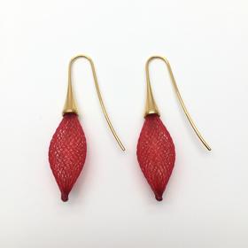 北京仓｜Vlum-Epineuse-Frambuise 树莓红 耳环［法国设计师］