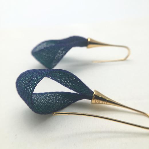 北京仓｜Vlum-Petale-Paon 孔雀蓝 耳环［法国设计师］ 商品图1