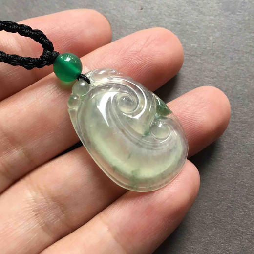 冰种晴水飘花翡翠如意 商品图6