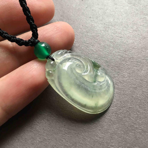 冰种晴水飘花翡翠如意 商品图7