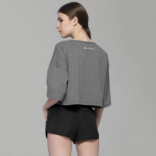 BL OS CROPPED TEE||WHITE-C1||W||宽松露脐方形LOGO T恤 商品图6