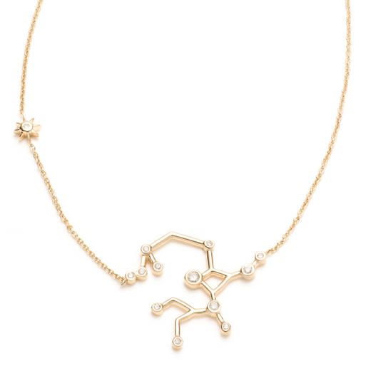 北京仓｜Lulu FROST-射手座-SAGITTARIUS 14K黄金 钻石 项链［美国设计师］ 商品图1