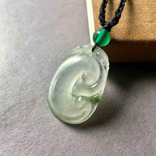 冰种晴水飘花翡翠如意 商品图0