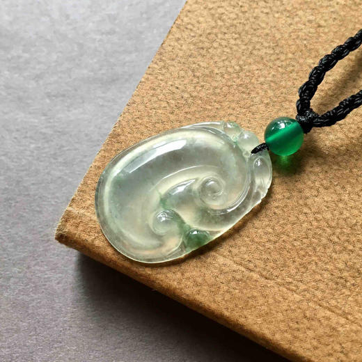 冰种晴水飘花翡翠如意 商品图2