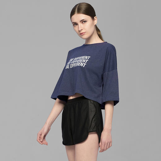 BL OS CROPPED TEE||WHITE-C1||W||宽松露脐方形LOGO T恤 商品图3