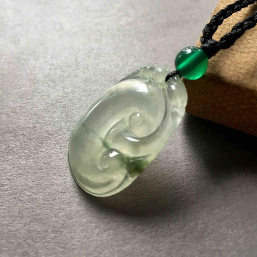 冰种晴水飘花翡翠如意 商品图1
