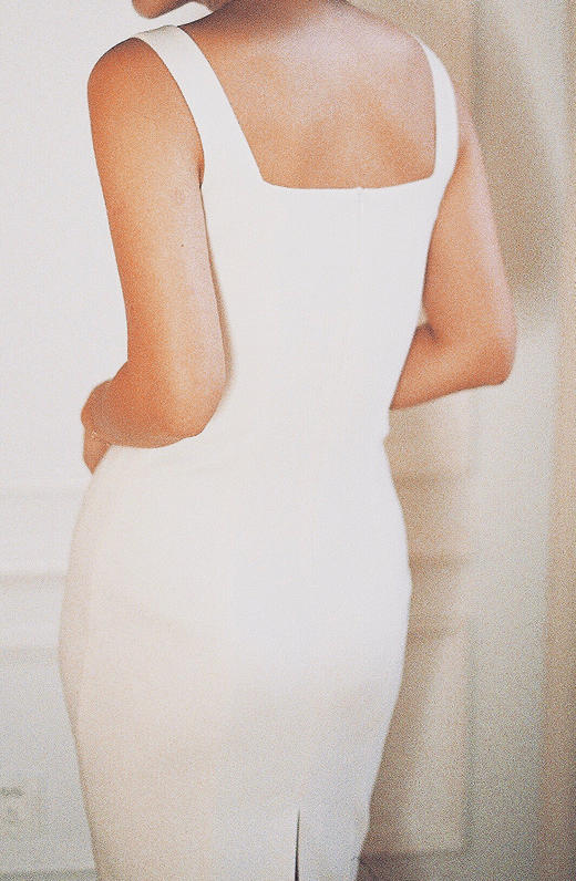 AtelierMissLu / Diana 白黑两色方领修身连身裙 商品图3