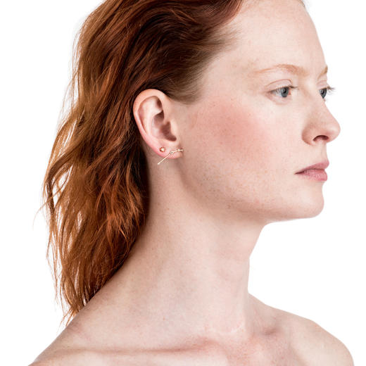 北京仓｜Lulu FROST-白羊座-ARIES 14K黄金 钻石 耳钉（不对称）［美国设计师］ 商品图1