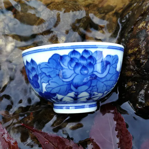 景德镇老字号柴窑出品 宋家山窑柴烧 青花茶杯/茶器 柴烧难得 精品难