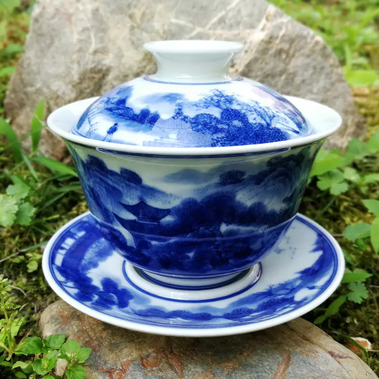 景德镇老字号柴窑出品 宋家山窑柴烧 青花茶杯/茶器 柴烧难得 精品难