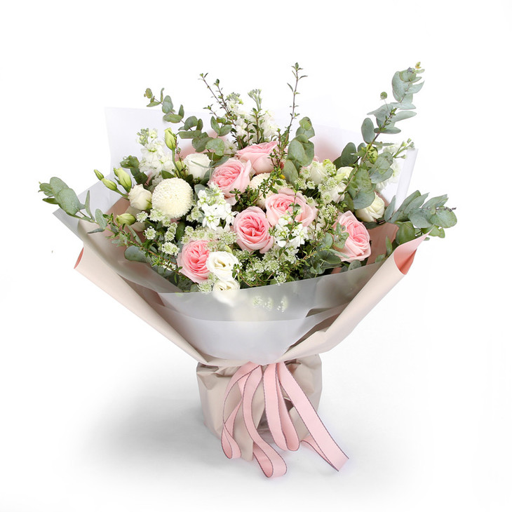 精选优质玫瑰韩式混搭花束送女朋友老婆同事闺蜜领导长辈告白求婚生日