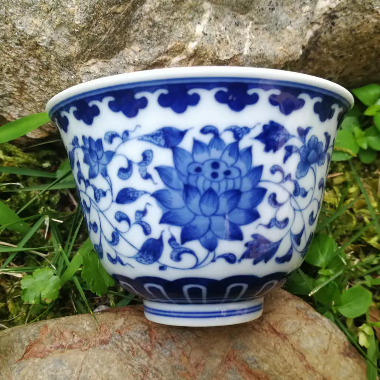 景德镇老字号柴窑出品 宋家山窑柴烧 青花茶杯/茶器 柴烧难得 精品难