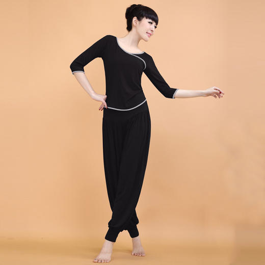 （下架10.15）新款莫代尔灯笼裤运动瑜伽健身套装CX379 商品图0