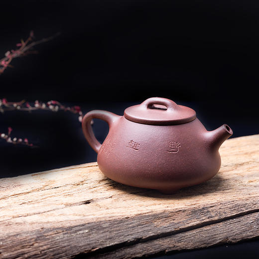 心舟石瓢紫清水泥紫砂壶茶壶宜兴纯手工紫砂器皿