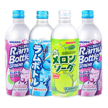 日本进口 三佳利sangaria波子汽水碳酸饮料铝罐