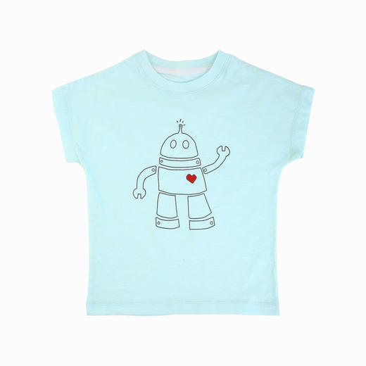 壹果Yiigoo 男童女童 机器阿达竹节纱短袖T恤 商品图2