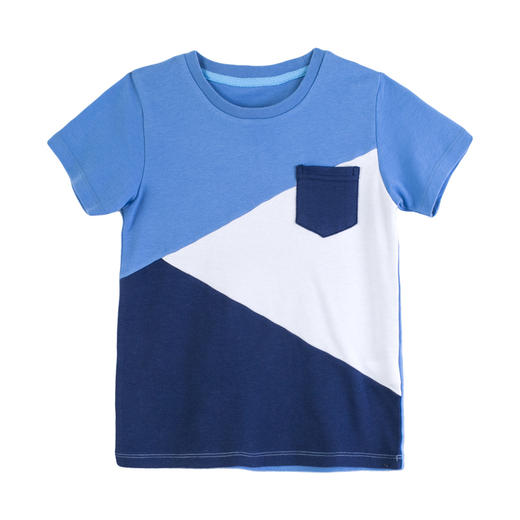 壹果Yiigoo 男童女童 海洋奇遇三色拼接短袖T恤 商品图2