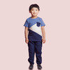壹果Yiigoo 男童女童 海洋奇遇三色拼接短袖T恤 商品缩略图0
