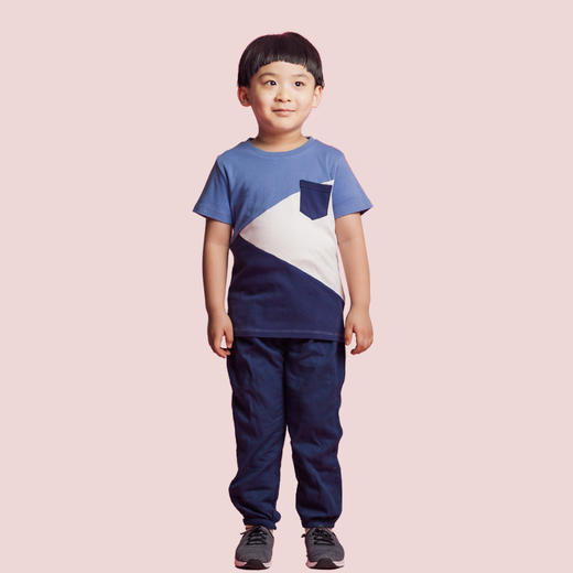 壹果Yiigoo 男童女童 海洋奇遇三色拼接短袖T恤 商品图0