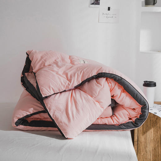 【水洗棉四季被】日式无印水洗棉四季被纯色冬被良品棉被双人单人被褥纯棉春秋被子 商品图7