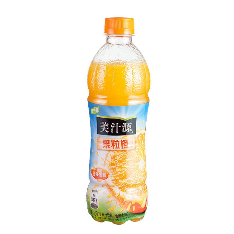 美汁源果粒橙450ml*12瓶/箱 每瓶3.08333元 一箱起批