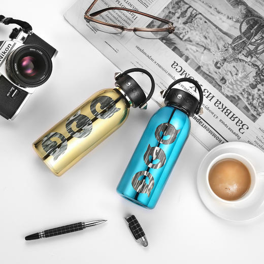 NONOO潮酷夏季玻璃杯杯子 专利杯型 金属镜面 超有范儿 400ml 商品图1