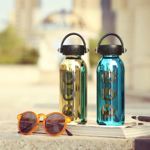 NONOO潮酷夏季玻璃杯杯子 专利杯型 金属镜面 超有范儿 400ml 商品图3