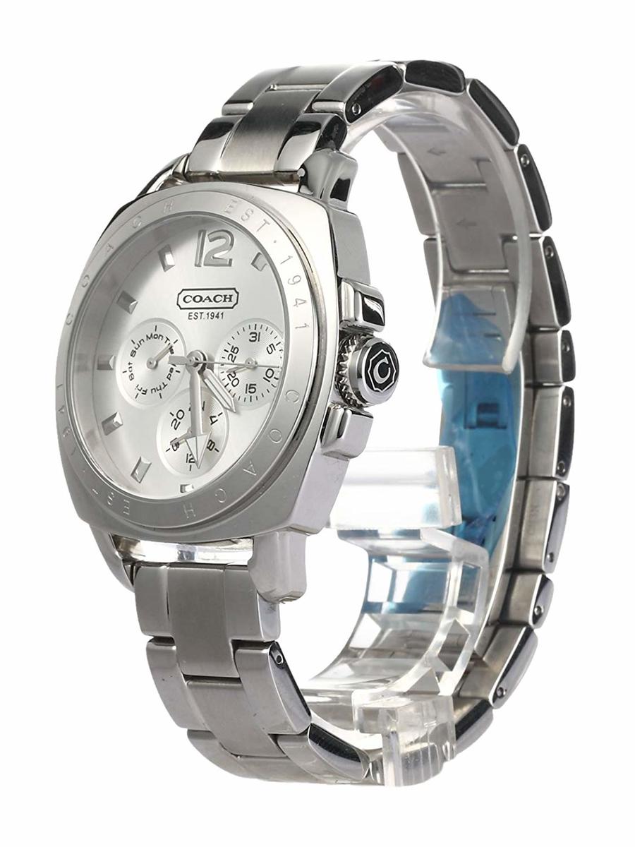 coach蔻驰 boyfiend系列 时尚大气三眼石英手表女表 14501213 特价75