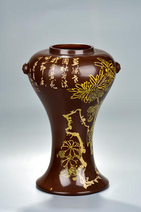 谢恒秋菊曾耳博古瓶