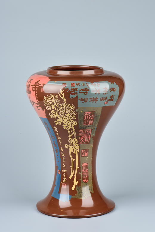 谢恒 残帖菊花博古瓶 商品图0