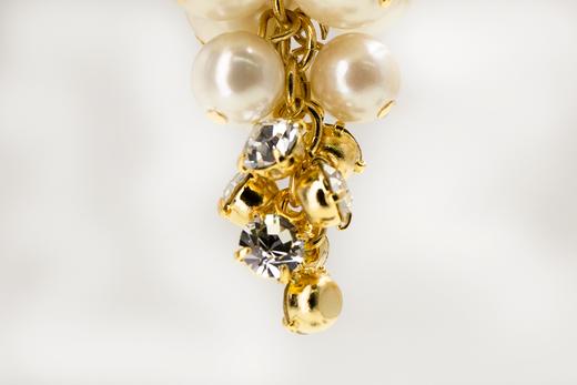 闪亮珍珠钻穗耳钉（大）金（不支持线下自提） 商品图2
