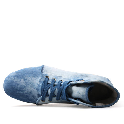 内联升男鞋手工单鞋千层底男千海之蓝系列尖头系带单靴8108A 商品图1