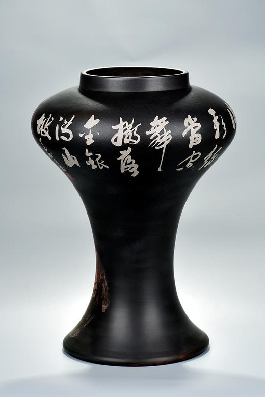 谢恒覆色填泥夕霞梯田博古瓶 商品图1