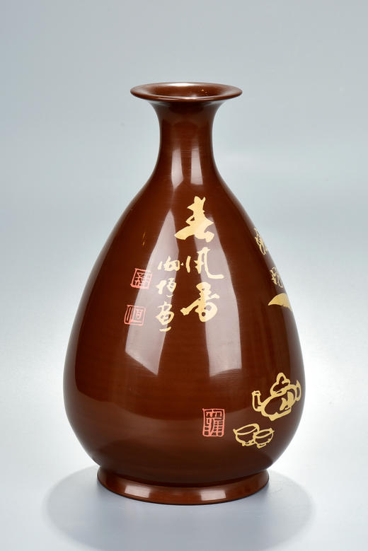 谢恒字画玉壶春瓶 商品图1