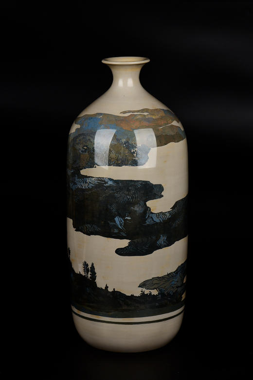 谢恒2009年创作小口梅瓶 商品图0