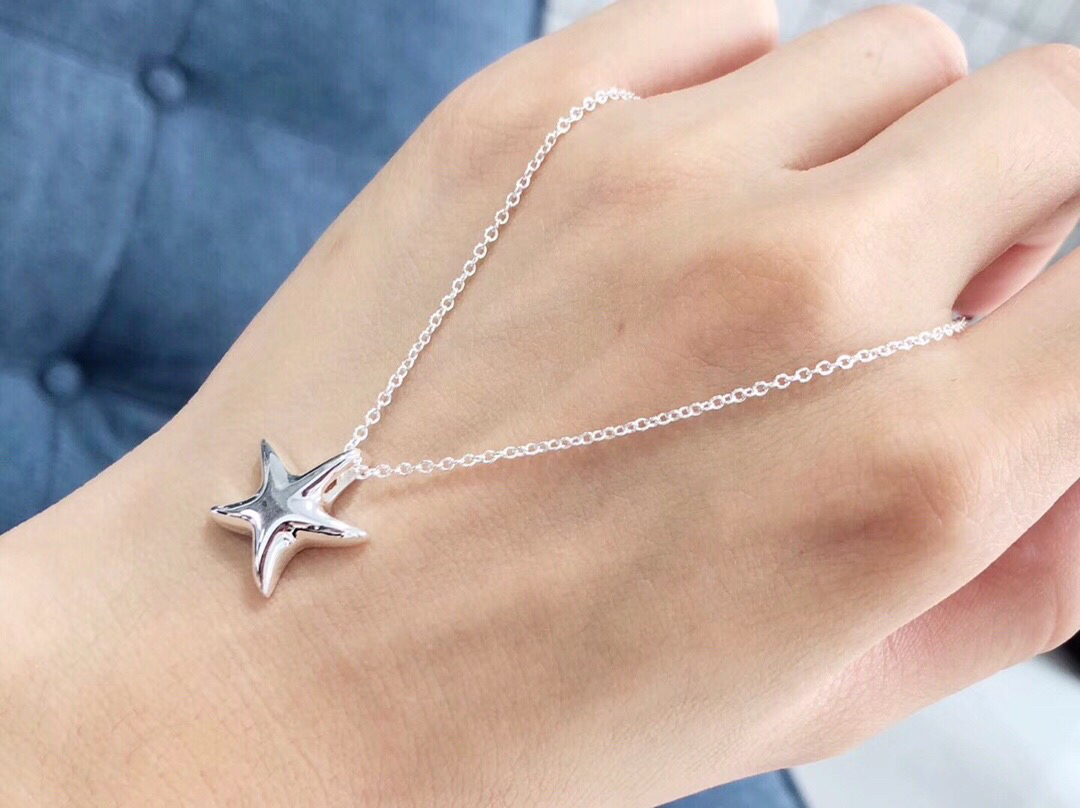 tiffanyco蒂芙尼海星项链贸易公司代购订单2018专柜款材质为银饰的