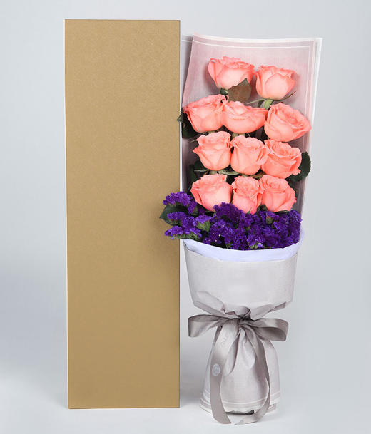 微风----精品玫瑰礼盒:戴安娜11枝，勿忘我适量 商品图0