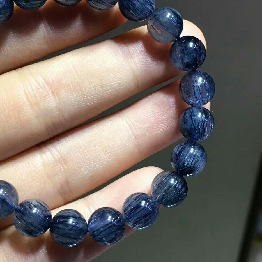 qqzdl 天然蓝发晶手链!蓝发象征着富有和尊贵,蓝发在世界上非常稀有!