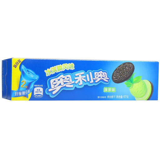 奥利奥97g绿茶味冰淇淋风味夹心饼干