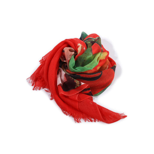 印花艺术羊绒围巾 SJS16P321B 商品图2